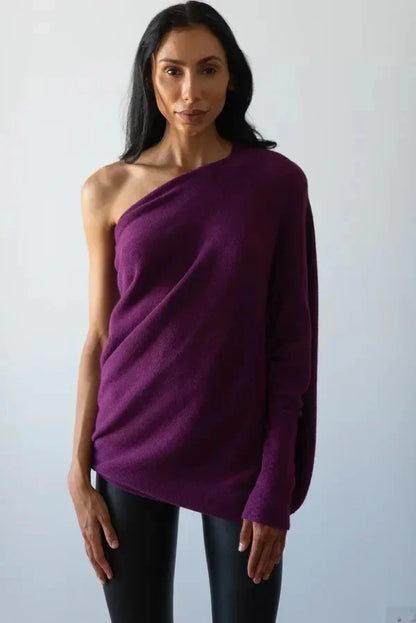 Asymmetrische Oversized Damenpullover Trendy