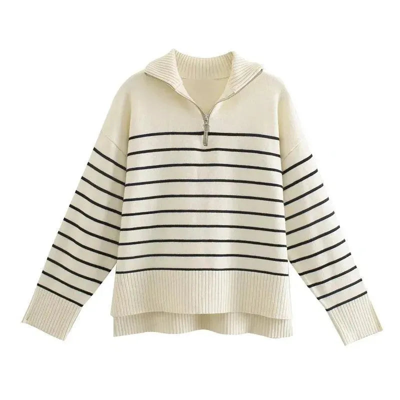 Stylischer Pullover Streifenmuster