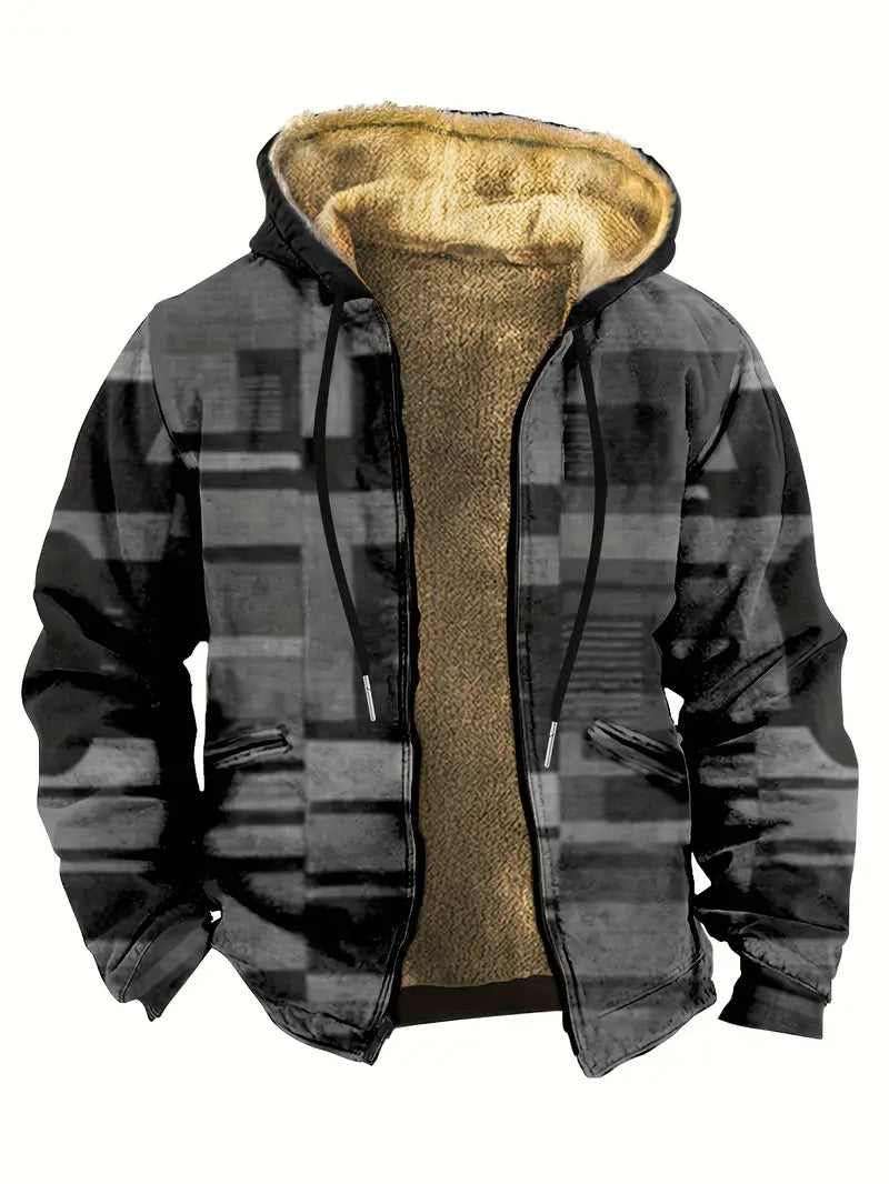 Retro-Farbblock-Jacke Vintage-Stil Herren