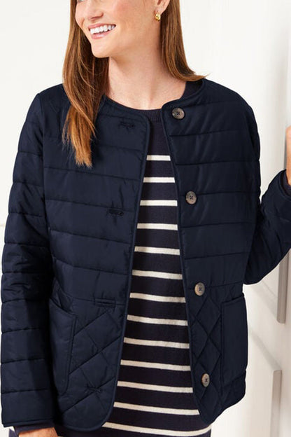 Kragenlose Lederjacke Modern Style