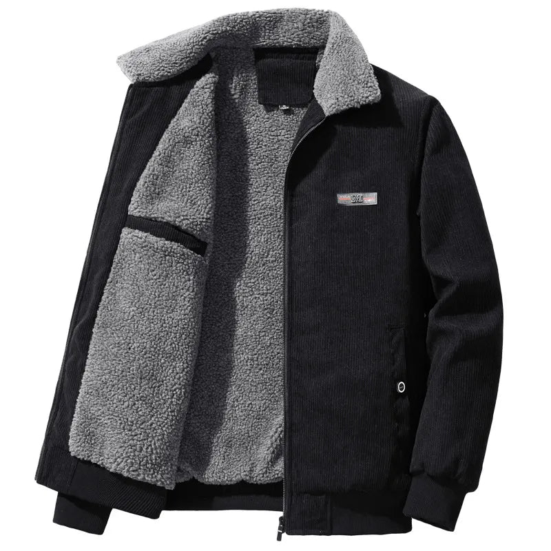 Herren Winterjacke Fleece Gefüttert Warm Isoliert