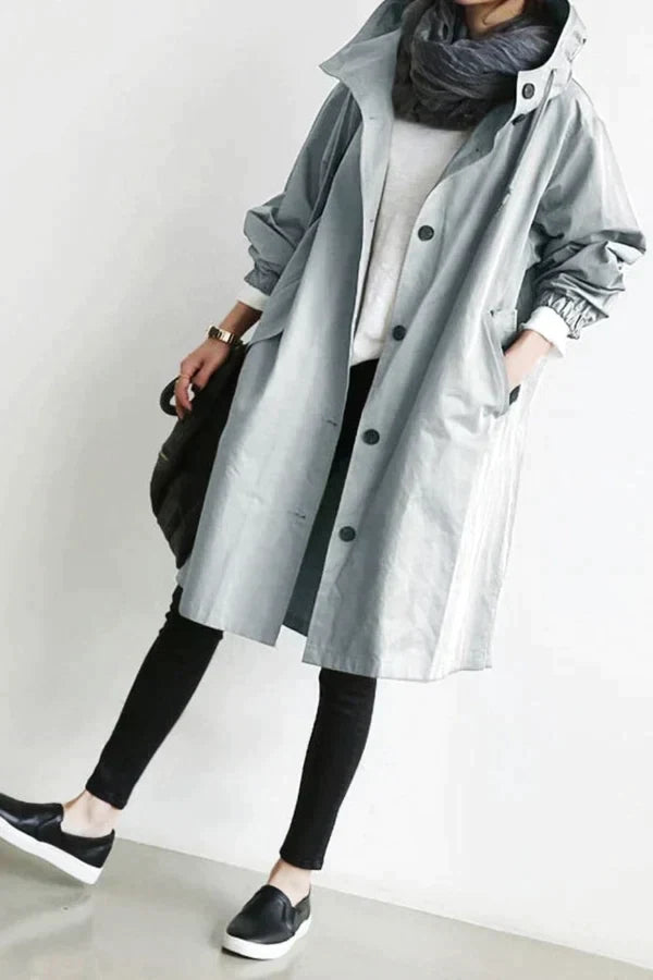 Stylischer Regenmantel Groß Größe Mode - IdealeKleiden