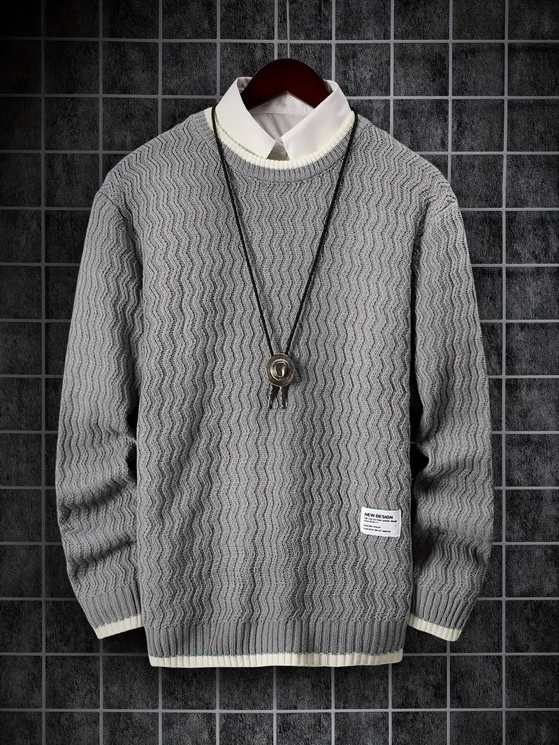 Thermo Strickpullover Herren Warm