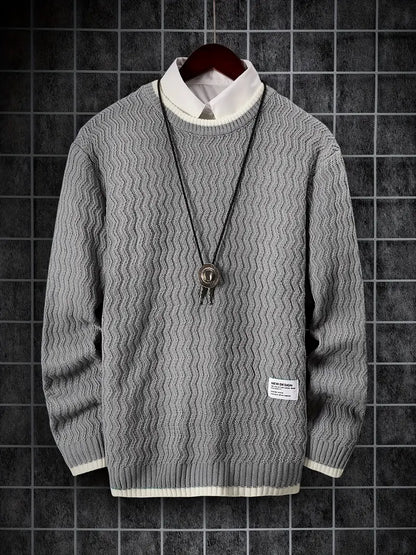 Thermo Strickpullover Herren Warm