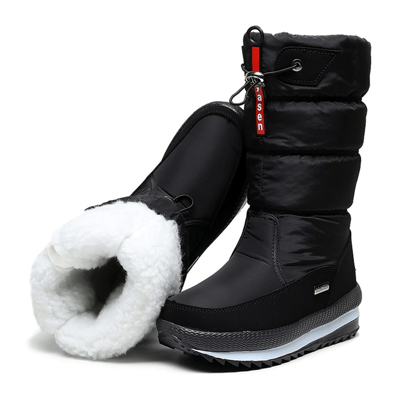 Wasserdichte Damenstiefel Mit Plüschfutter - IdealeKleiden