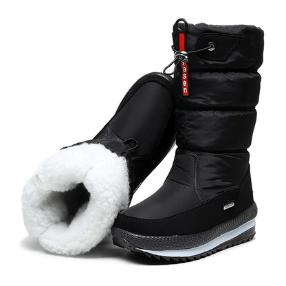 Wasserdichte Damenstiefel Mit Plüschfutter - IdealeKleiden
