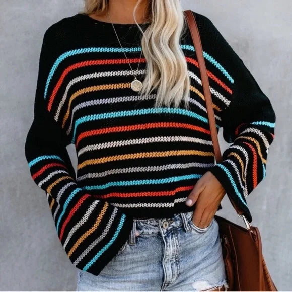 Gemütlicher Strickpullover Herbst Farben