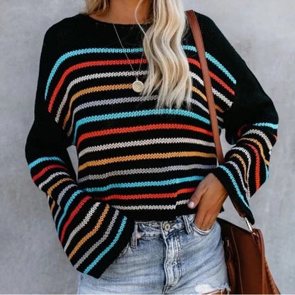 Gemütlicher Strickpullover Herbst Farben