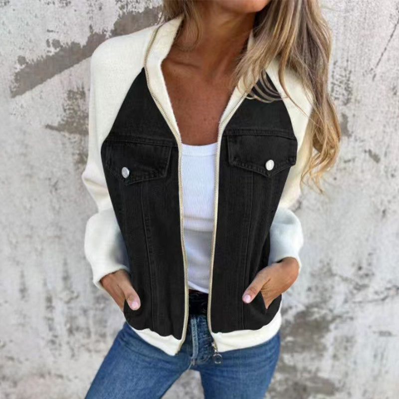 Stylistische Damen Jeansjacke Freizeit