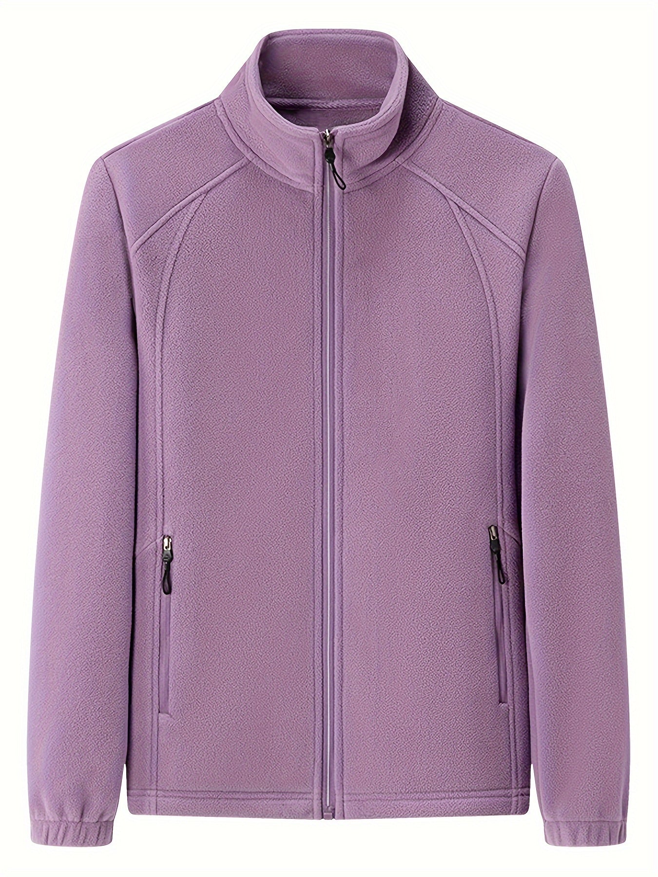 Damen Fleecejacke Warm Stehkragen Langärmlig