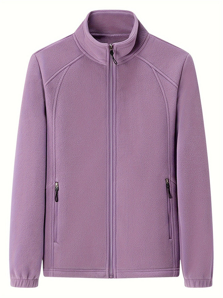 Damen Fleecejacke Warm Stehkragen Langärmlig