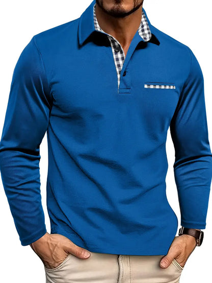 Herren Poloshirt Langarm Komfortable Qualität