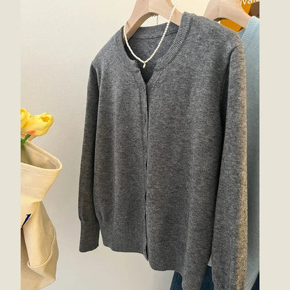 Gemütlicher Woll-Cardigan Grobstrick Sweater