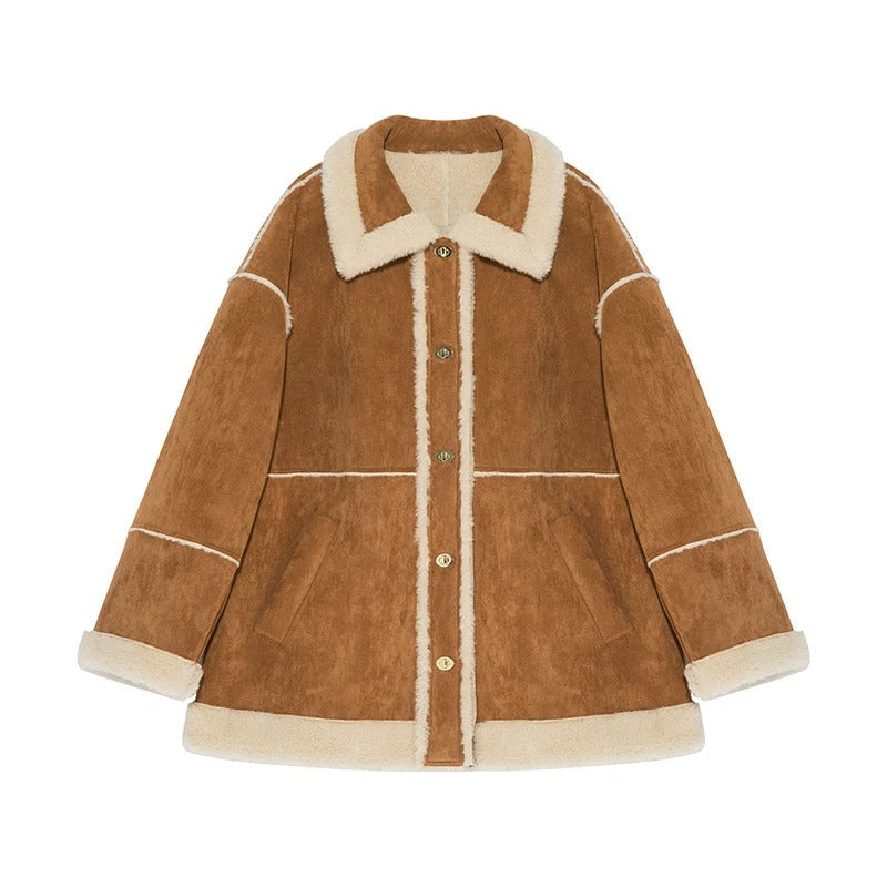 Warme Winterjacke Sherpa Fleece