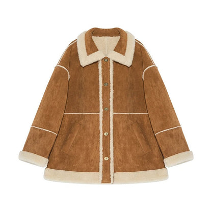 Warme Winterjacke Sherpa Fleece