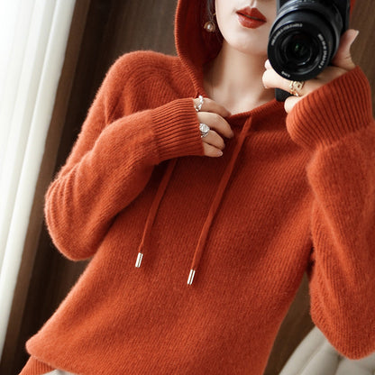 Kapuzenpullover Damen Weich Bequem