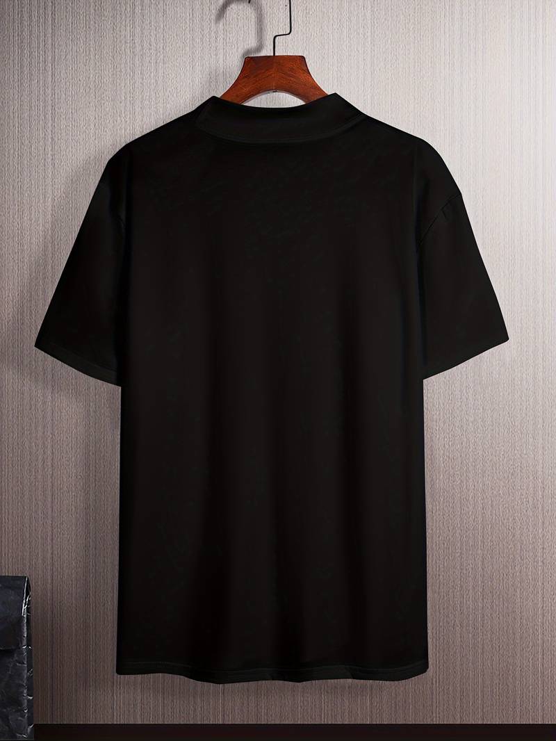 Modisches Herren-T-Shirt mit Stehkragen - IdealeKleiden