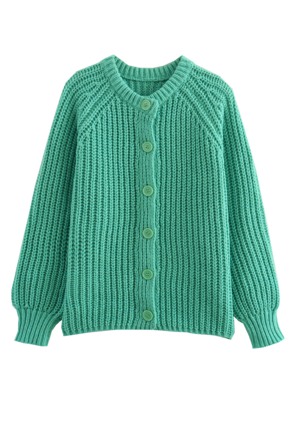 Damenschal Cardigan Langarm Strickjacke Wollig