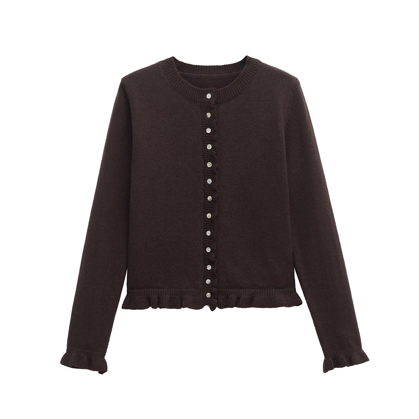Damen Cardigan Schick Knöpfe - IdealeKleiden