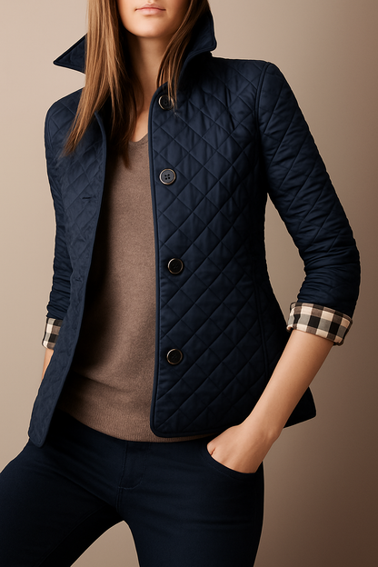 Modische Steppjacke mit Umschlagkragen