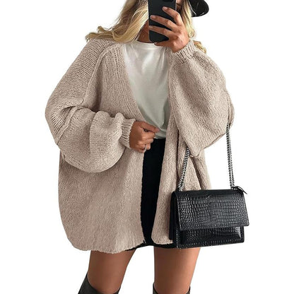 Frauen Strickjacke Modern Warm