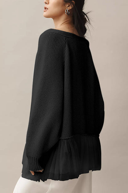 Damen Strickjacke Langärmlig Elegant