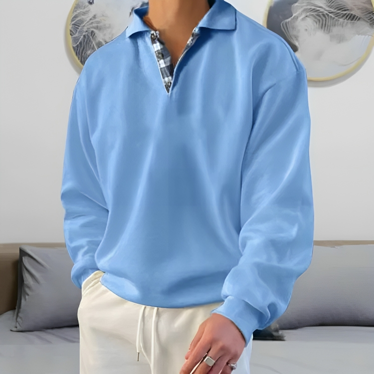 Bequemer Polo Sweat Pullover Casual