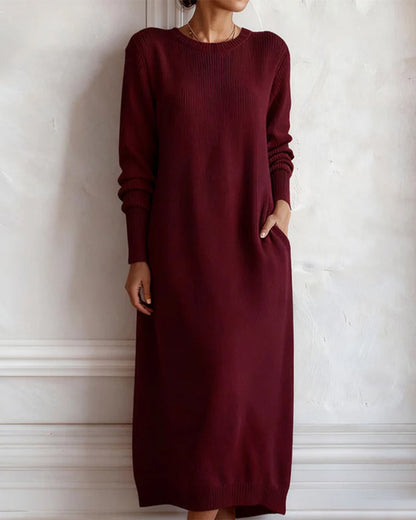 Damenschal Strickkleid Rundhals