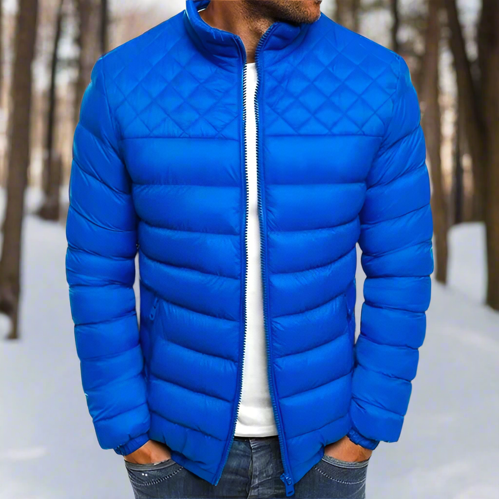 Steppgefütterte Winterjacke Mit Stehkragen