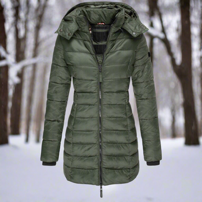 Warme Daunenjacke Lang Kapuze