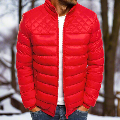 Steppgefütterte Winterjacke Mit Stehkragen