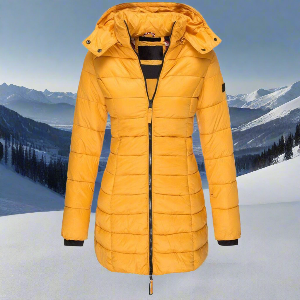 Warme Daunenjacke Lang Kapuze