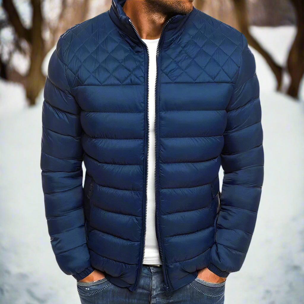 Steppgefütterte Winterjacke Mit Stehkragen
