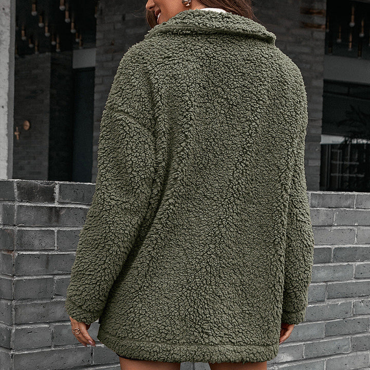 Warme Sherpa-Jacke Damen Reverskragen - IdealeKleiden
