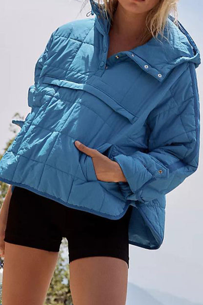 Warme Gepolsterte Jacke Kapuze Langarm
