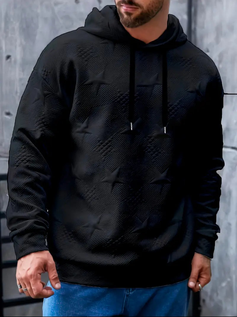 Herren Pullover Kapuze Sternenmuster Trendy