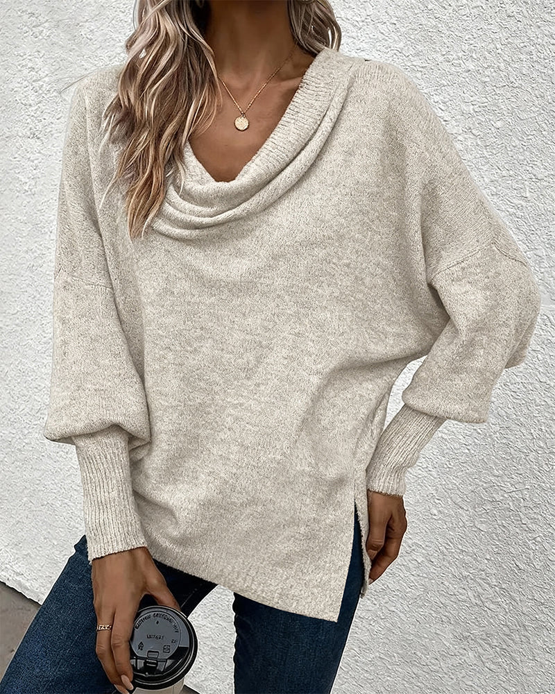 Elegantes Kleid mit Weichem Kragen und Bequemer Passform