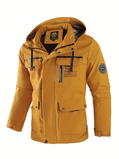 Herren Regenjacke Leicht Wasserdicht Winter
