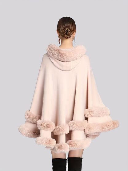 Weiche Oversized Frauenjacke Faux Fell Mantel - IdealeKleiden