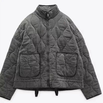 Vintage Steppjacke Klassisch Elegantes Design