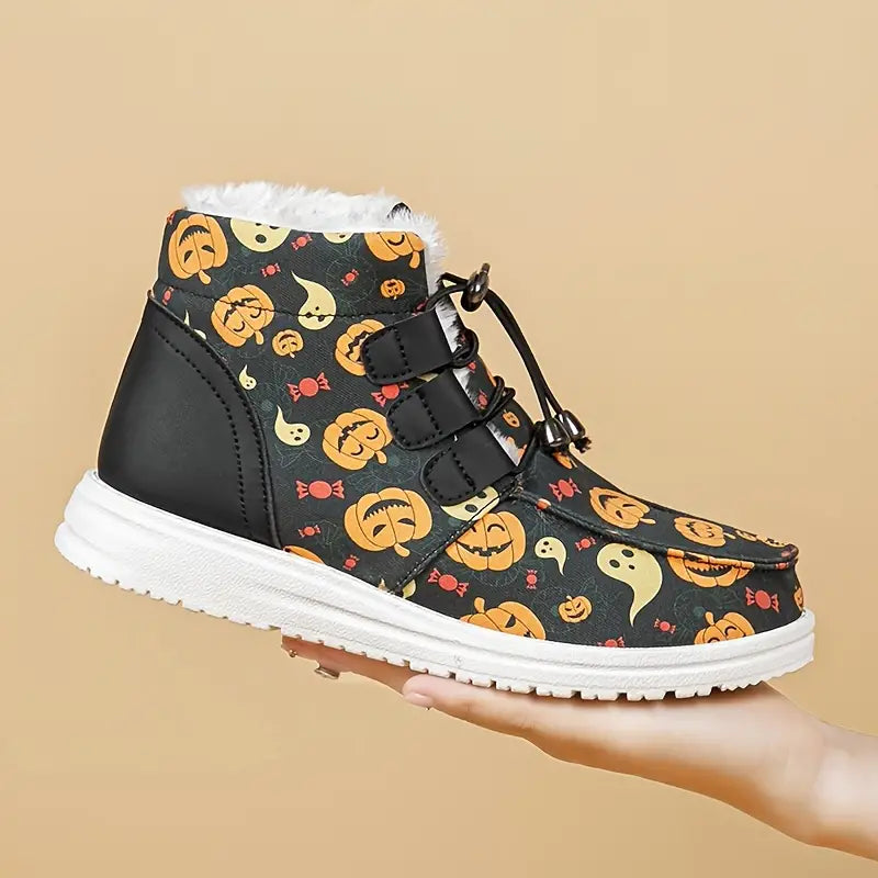 Damen Winterstiefel Gruselig Halloween Design - IdealeKleiden