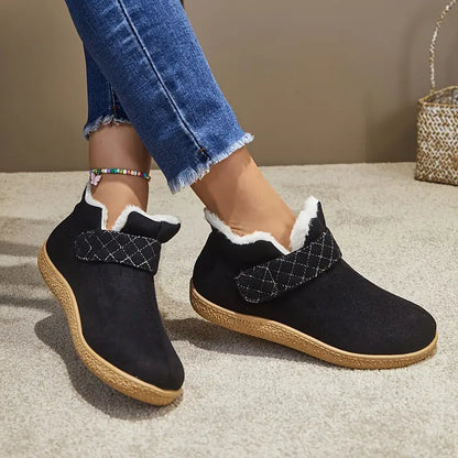 Damen Warme Fleece Stiefel Komfortabel