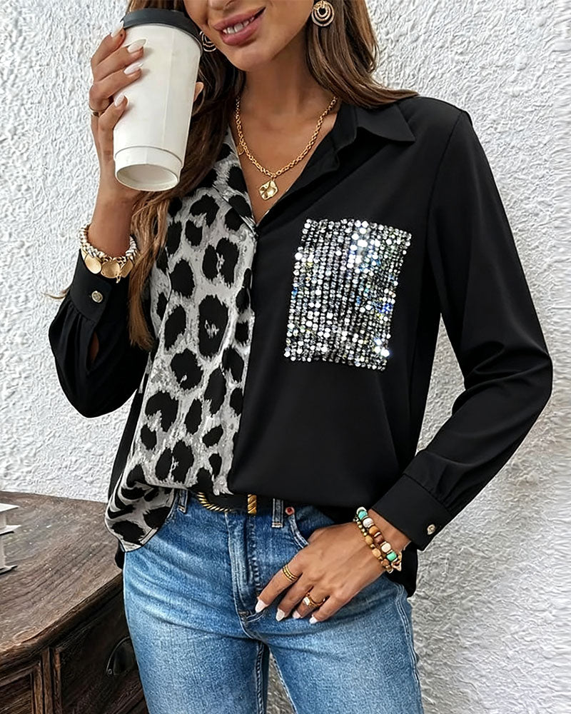 Leopardendress Elegant KontrastStein