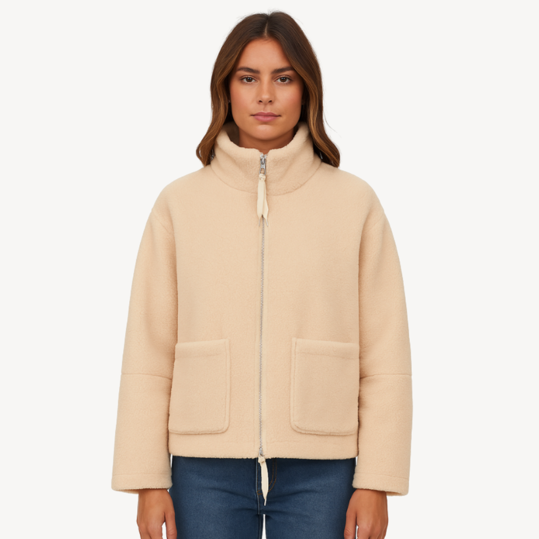 Damen Fleecejacke Bequem Zip Up Soft
