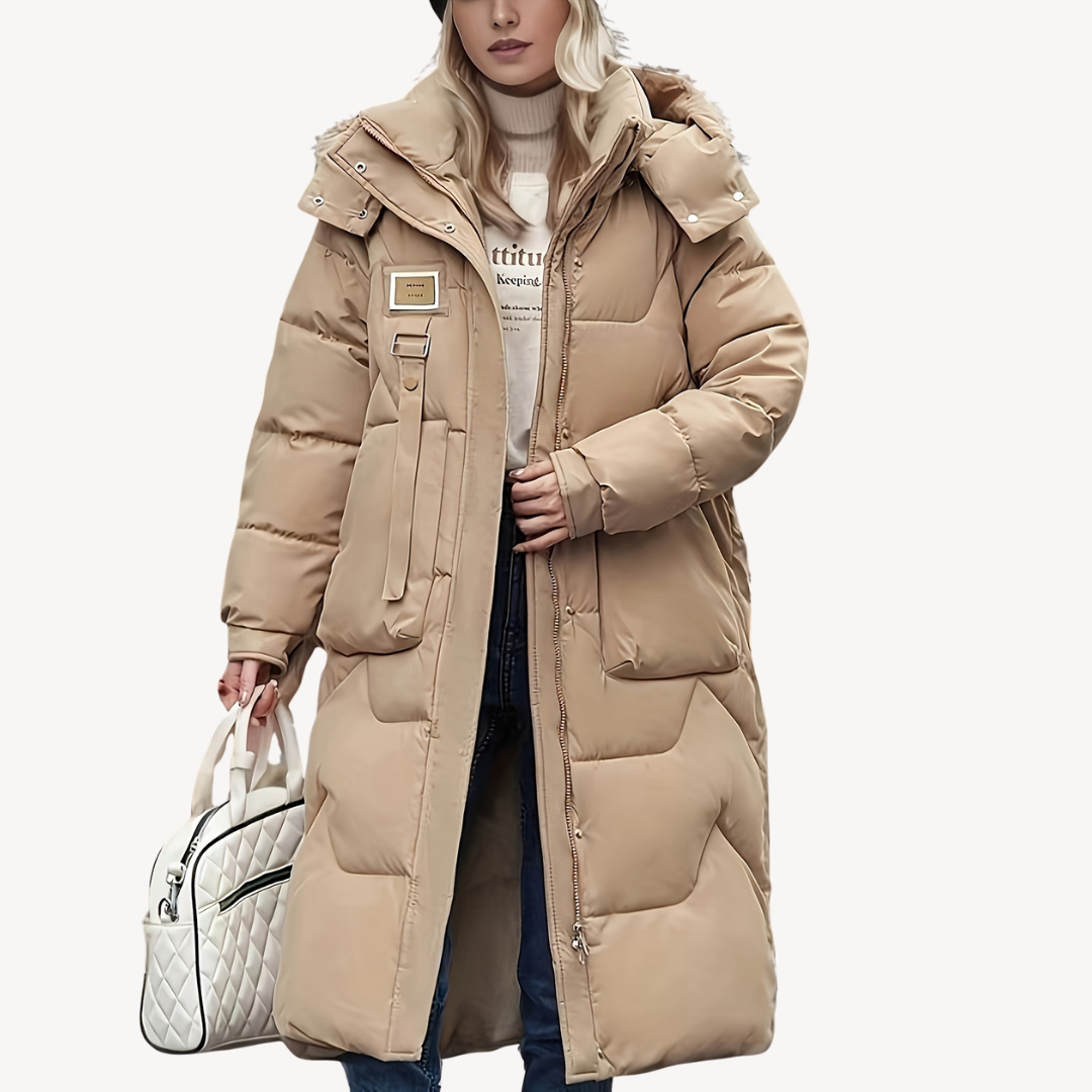 Damen Wintermantel Lang Kapuzen-Parka