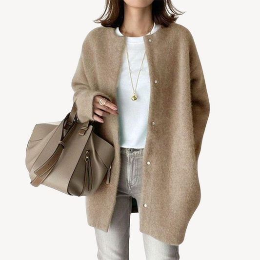 Damen Strickjacke Knopfleiste Elegent - IdealeKleiden