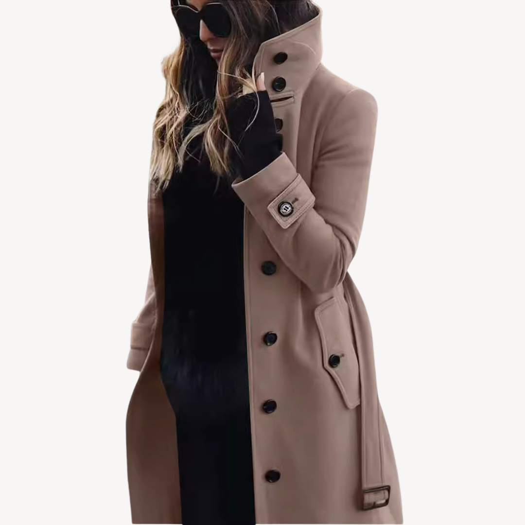 Damen Trenchcoat Wollmix Trendy