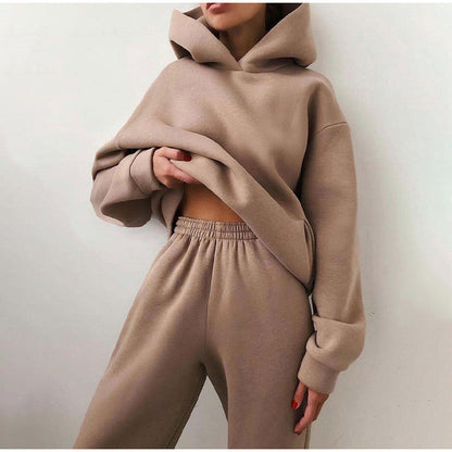 Modisches Damen Streetwear Set Hoodie Jogginghose