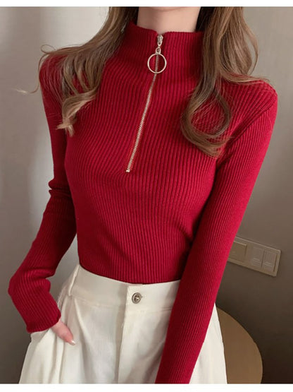 Damen Rollkragen Pullover Weich und Warm