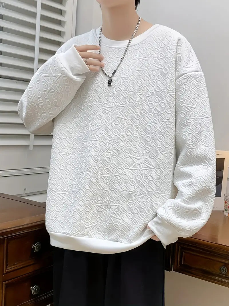 Lässiges Sweatshirt Rundhals Herren Casual